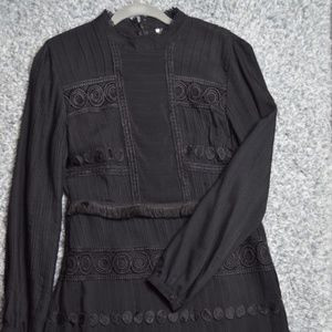 Topshop Long Sleeve Embellished Dress